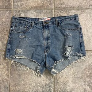 Denizen ripped jean shorts